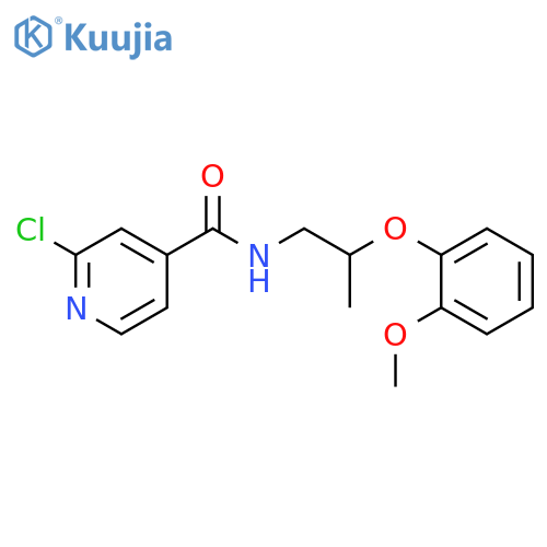2-Chloro-N-[2-(2-methoxyphenoxy)propyl]-4-pyridinecarboxamide structure