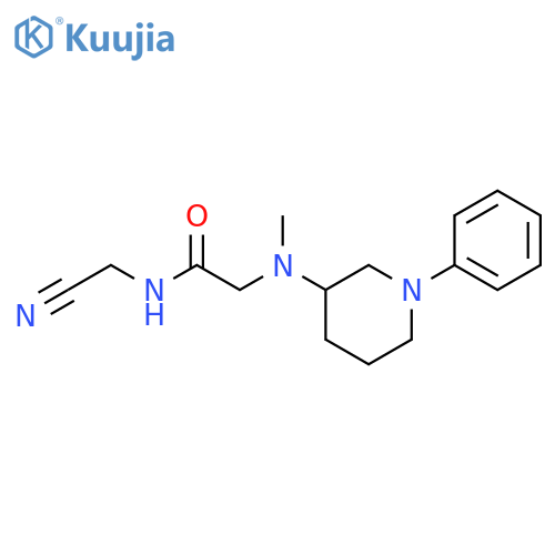 N-(Cyanomethyl)-2-[methyl(1-phenyl-3-piperidinyl)amino]acetamide structure