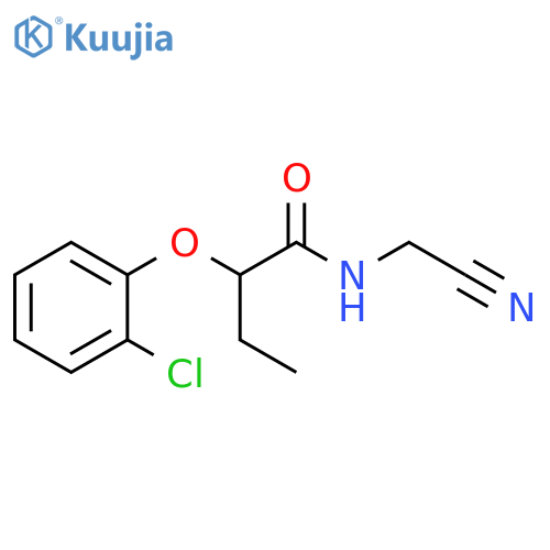 2-(2-Chlorophenoxy)-N-(cyanomethyl)butanamide structure