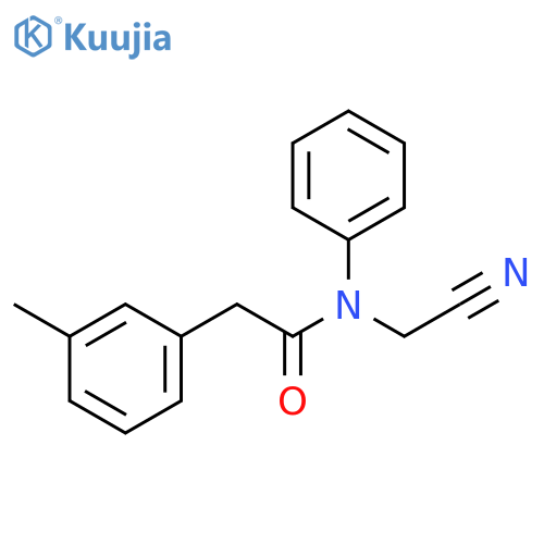 N-(cyanomethyl)-2-(3-methylphenyl)-N-phenylacetamide structure