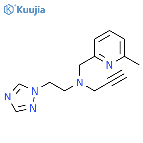 6-Methyl-N-2-propyn-1-yl-N-[2-(1H-1,2,4-triazol-1-yl)ethyl]-2-pyridinemethanamine structure
