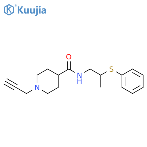 N-[2-(Phenylthio)propyl]-1-(2-propyn-1-yl)-4-piperidinecarboxamide structure