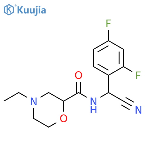 N-[Cyano(2,4-difluorophenyl)methyl]-4-ethyl-2-morpholinecarboxamide structure
