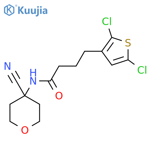 N-(4-Cyanooxan-4-YL)-4-(2,5-dichlorothiophen-3-YL)butanamide structure