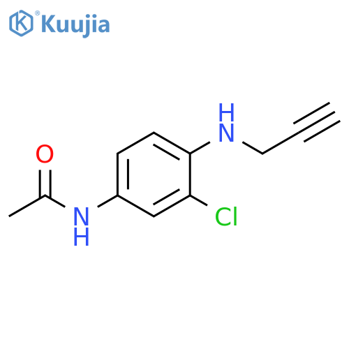 N-{3-chloro-4-(prop-2-yn-1-yl)aminophenyl}acetamide structure