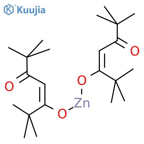 Bis(2,2,6,6-tetramethyl-3,5-heptanedionato)zinc structure