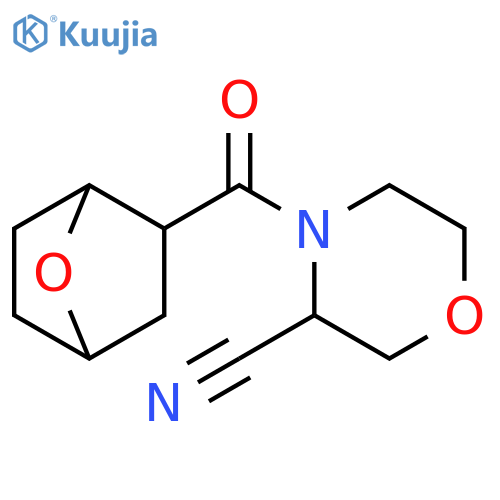4-{7-oxabicyclo2.2.1heptane-2-carbonyl}morpholine-3-carbonitrile structure