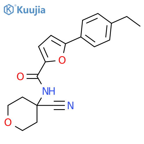 N-(4-Cyanotetrahydro-2H-pyran-4-yl)-5-(4-ethylphenyl)-2-furancarboxamide structure