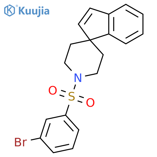 Spiro[1H-indene-1,4'-piperidine], 1'-[(3-bromophenyl)sulfonyl]- structure