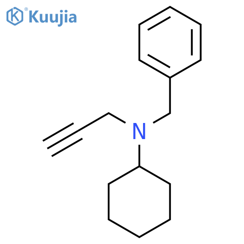Benzenemethanamine, N-cyclohexyl-N-2-propynyl- structure