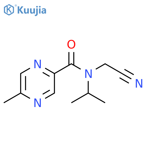 N-(cyanomethyl)-5-methyl-N-(propan-2-yl)pyrazine-2-carboxamide structure