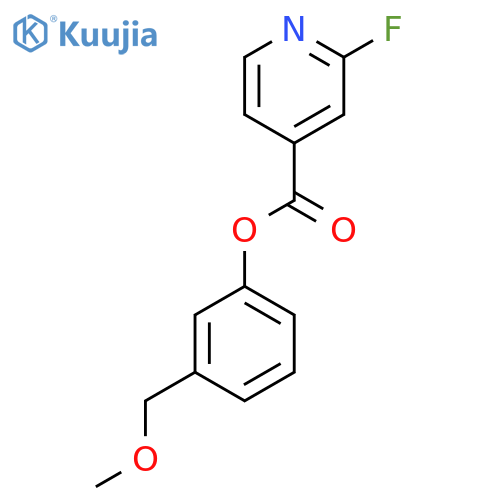 3-(methoxymethyl)phenyl 2-fluoropyridine-4-carboxylate structure