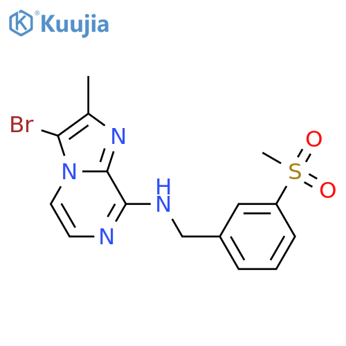 3-Bromo-2-Methyl-N-(3-(Methylsulfonyl)Benzyl)Imidazo[1,2-A]Pyrazin-8-Amine structure