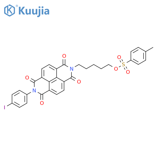 Benzo[lmn][3,8]phenanthroline-1,3,6,8(2H,7H)-tetrone, 2-(4-iodophenyl)-7-[5-[[(4-methylphenyl)sulfonyl]oxy]pentyl]- structure