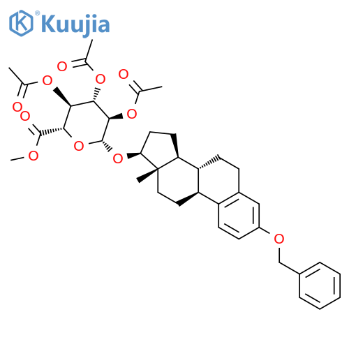 17b-Estradiol 3-O-Benzyl 17-(2,3,4-Tri-O-acetyl-b-D-glucuronide Methyl Ester) structure