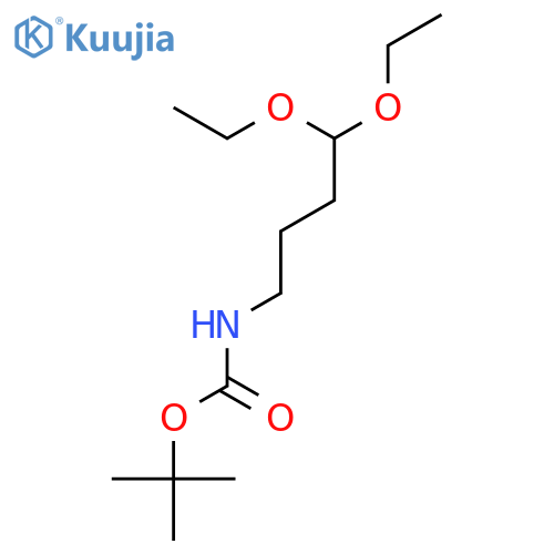 Carbamic acid, (4,4-diethoxybutyl)-, 1,1-dimethylethyl ester structure