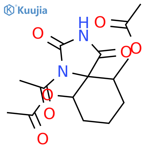 1,3-Diazaspiro[4.5]decane-2,4-dione, 1-acetyl-6,10-bis(acetyloxy)- structure