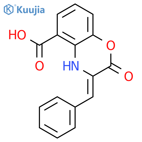 2H-1,4-Benzoxazine-5-carboxylicacid, 3,4-dihydro-2-oxo-3-(phenylmethylene)-, (3Z)- structure