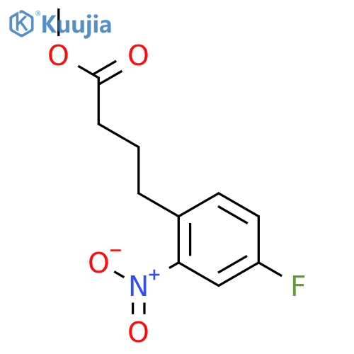 Benzenebutanoic acid, 4-fluoro-2-nitro-, methyl ester structure