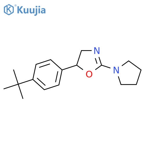 Oxazole, 5-[4-(1,1-dimethylethyl)phenyl]-4,5-dihydro-2-(1-pyrrolidinyl)- structure