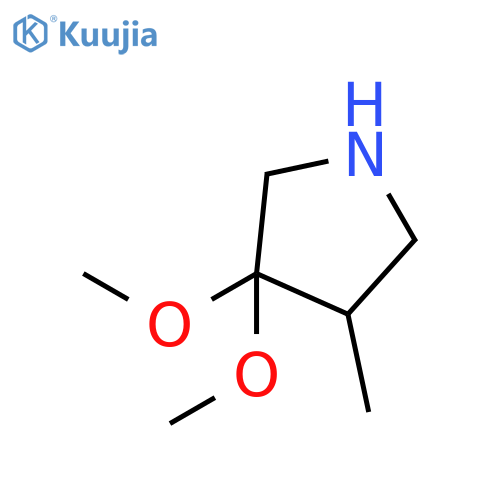 Pyrrolidine, 3,3-dimethoxy-4-methyl- structure