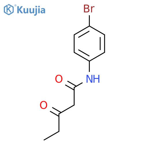 Pentanamide, N-(4-bromophenyl)-3-oxo- structure
