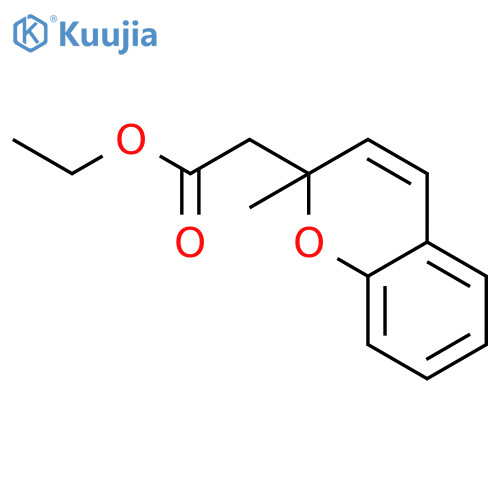 2H-1-Benzopyran-2-acetic acid, 2-methyl-, ethyl ester structure