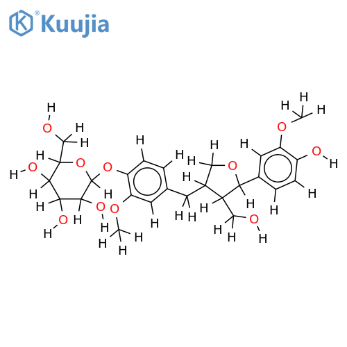 (+)-lariciresinol 4'-O-beta-D-glucopyranoside structure
