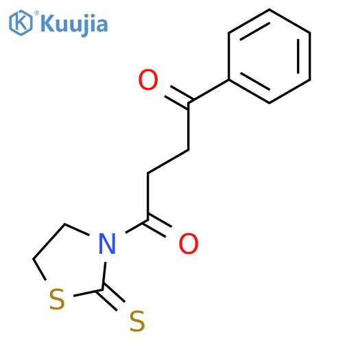 1-Phenyl-4-(2-sulfanylidene-1,3-thiazolidin-3-yl)butane-1,4-dione structure