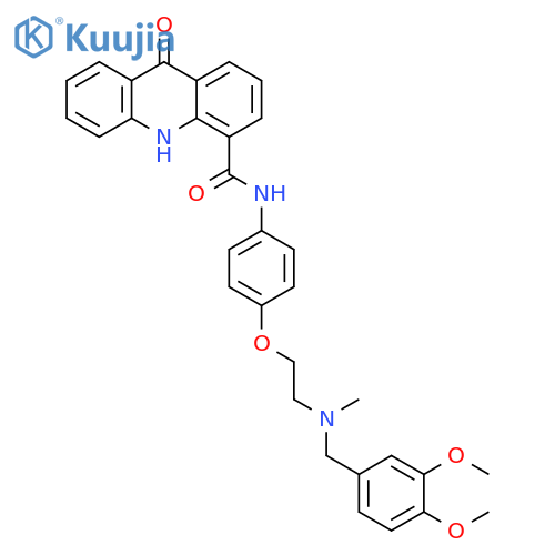 4-Acridinecarboxamide,N-[4-[2-[[(3,4-dimethoxyphenyl)methyl]methylamino]ethoxy]phenyl]-9,10-dihydro-9-oxo- structure
