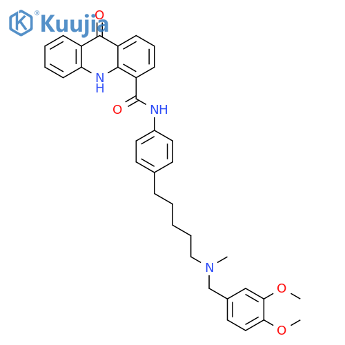 4-Acridinecarboxamide,N-[4-[5-[[(3,4-dimethoxyphenyl)methyl]methylamino]pentyl]phenyl]-9,10-dihydro-9-oxo- structure
