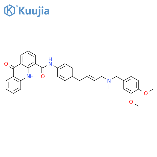 4-Acridinecarboxamide,N-[4-[4-[[(3,4-dimethoxyphenyl)methyl]methylamino]-2-butenyl]phenyl]-9,10-dihydro-9-oxo- structure