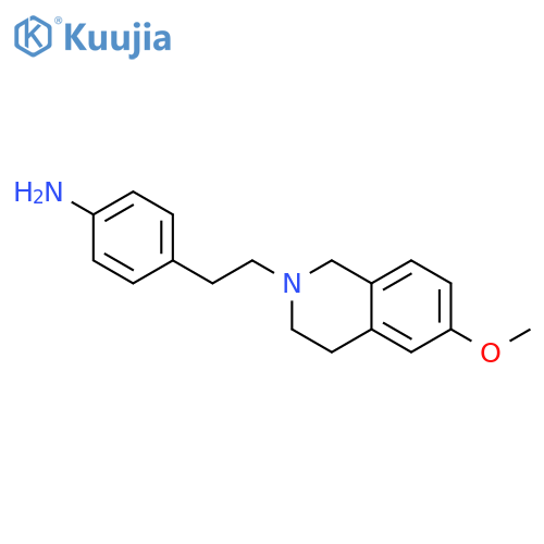 Benzenamine, 4-[2-(3,4-dihydro-6-methoxy-2(1H)-isoquinolinyl)ethyl]- structure