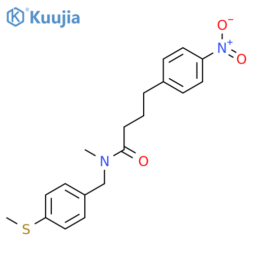 Benzenebutanamide, N-methyl-N-[[4-(methylthio)phenyl]methyl]-4-nitro- structure
