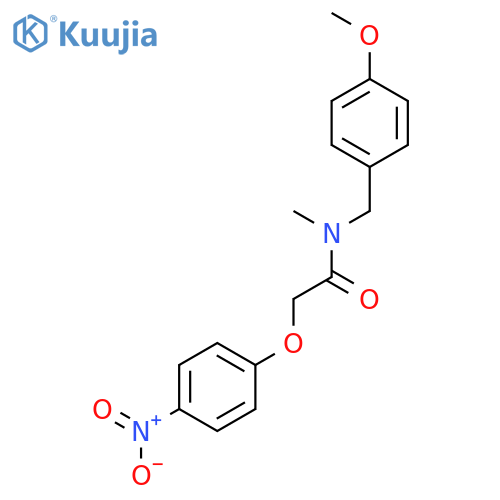 Acetamide, N-[(4-methoxyphenyl)methyl]-N-methyl-2-(4-nitrophenoxy)- structure