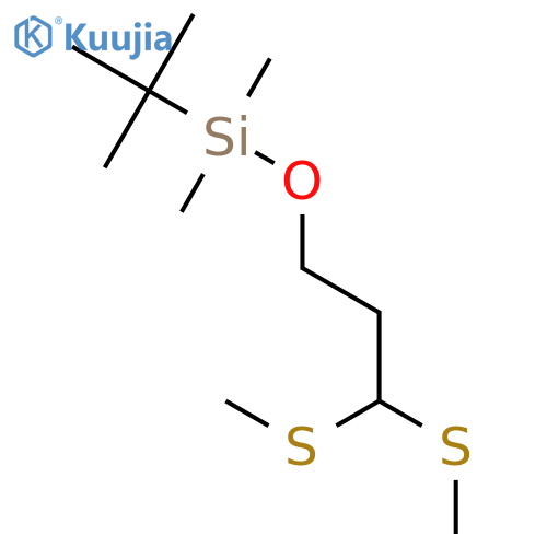 Silane, [3,3-bis(methylthio)propoxy](1,1-dimethylethyl)dimethyl- structure
