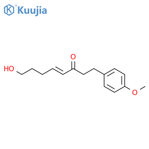 4-Octen-3-one, 8-hydroxy-1-(4-methoxyphenyl)-, (4E)- structure