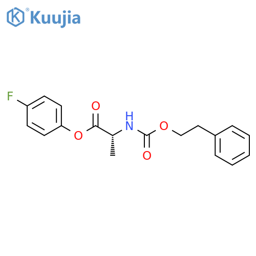 D-Alanine, N-[(2-phenylethoxy)carbonyl]-, 4-fluorophenyl ester structure
