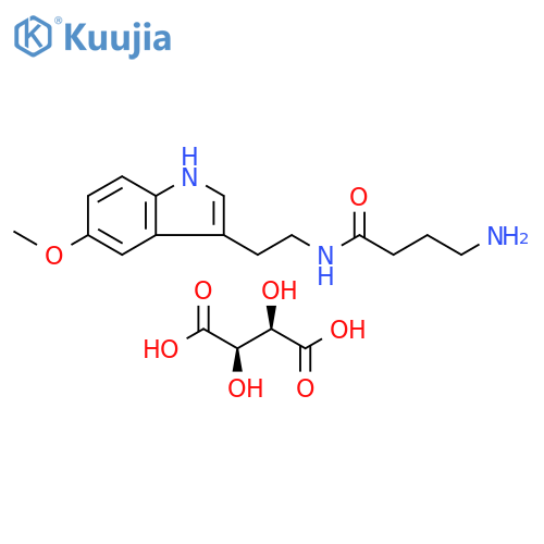 Butyramide, 4-amino-N-[2-(5-methoxyindol-3-yl)ethyl]-, tartrate (1:1) (8CI) structure