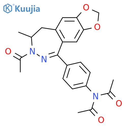 Acetamide,N-acetyl-N-[4-(7-acetyl-8,9-dihydro-8-methyl-7H-1,3-dioxolo[4,5-h][2,3]benzodiazepin-5-yl)phenyl]- structure