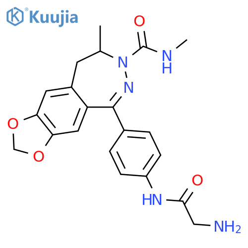 7H-1,3-Dioxolo[4,5-h][2,3]benzodiazepine-7-carboxamide,5-[4-[(2-aminoacetyl)amino]phenyl]-8,9-dihydro-N,8-dimethyl- structure
