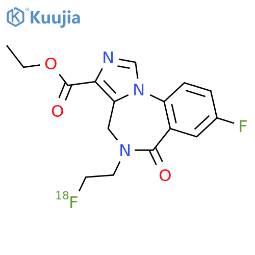 4H-Imidazo[1,5-a][1,4]benzodiazepine-3-carboxylicacid, 8-fluoro-5-[2-(fluoro-18F)ethyl]-5,6-dihydro-6-oxo-, ethyl ester (9CI) structure