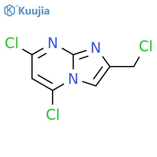 Imidazo[1,2-a]pyrimidine, 5,7-dichloro-2-(chloromethyl)- structure