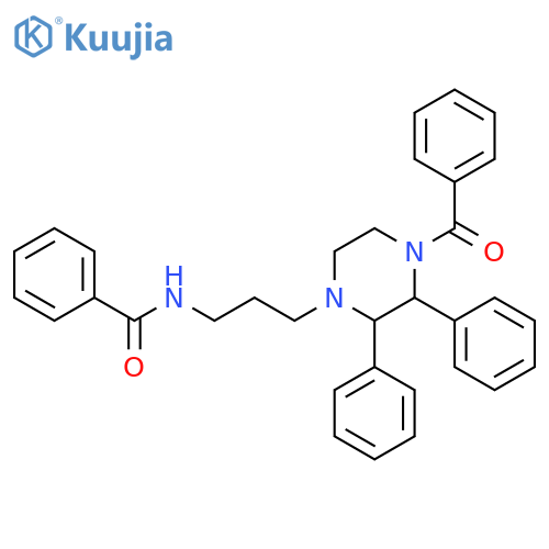 Benzamide, N-[3-(4-benzoyl-2,3-diphenyl-1-piperazinyl)propyl]- structure