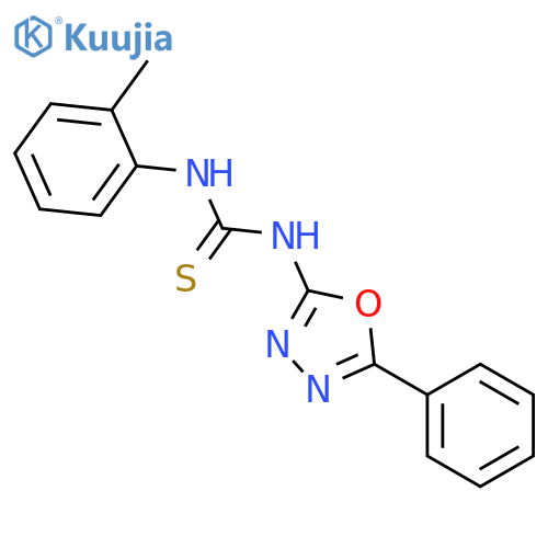 Thiourea, N-(2-methylphenyl)-N'-(5-phenyl-1,3,4-oxadiazol-2-yl)- structure