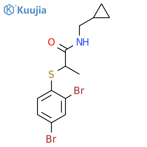Propanamide, N-(cyclopropylmethyl)-2-[(2,4-dibromophenyl)thio]- structure