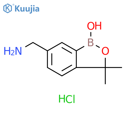 6-(aminomethyl)-3,3-dimethyl-1,3-dihydro-2,1-benzoxaborol-1-ol hydrochloride structure