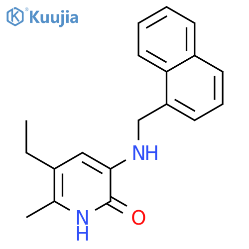 2(1H)-Pyridinone,5-ethyl-6-methyl-3-[(1-naphthalenylmethyl)amino]- structure