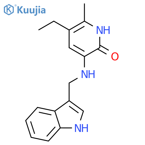 2(1H)-Pyridinone,5-ethyl-3-[(1H-indol-3-ylmethyl)amino]-6-methyl- structure