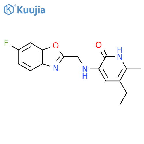 2(1H)-Pyridinone,5-ethyl-3-[[(6-fluoro-2-benzoxazolyl)methyl]amino]-6-methyl- structure